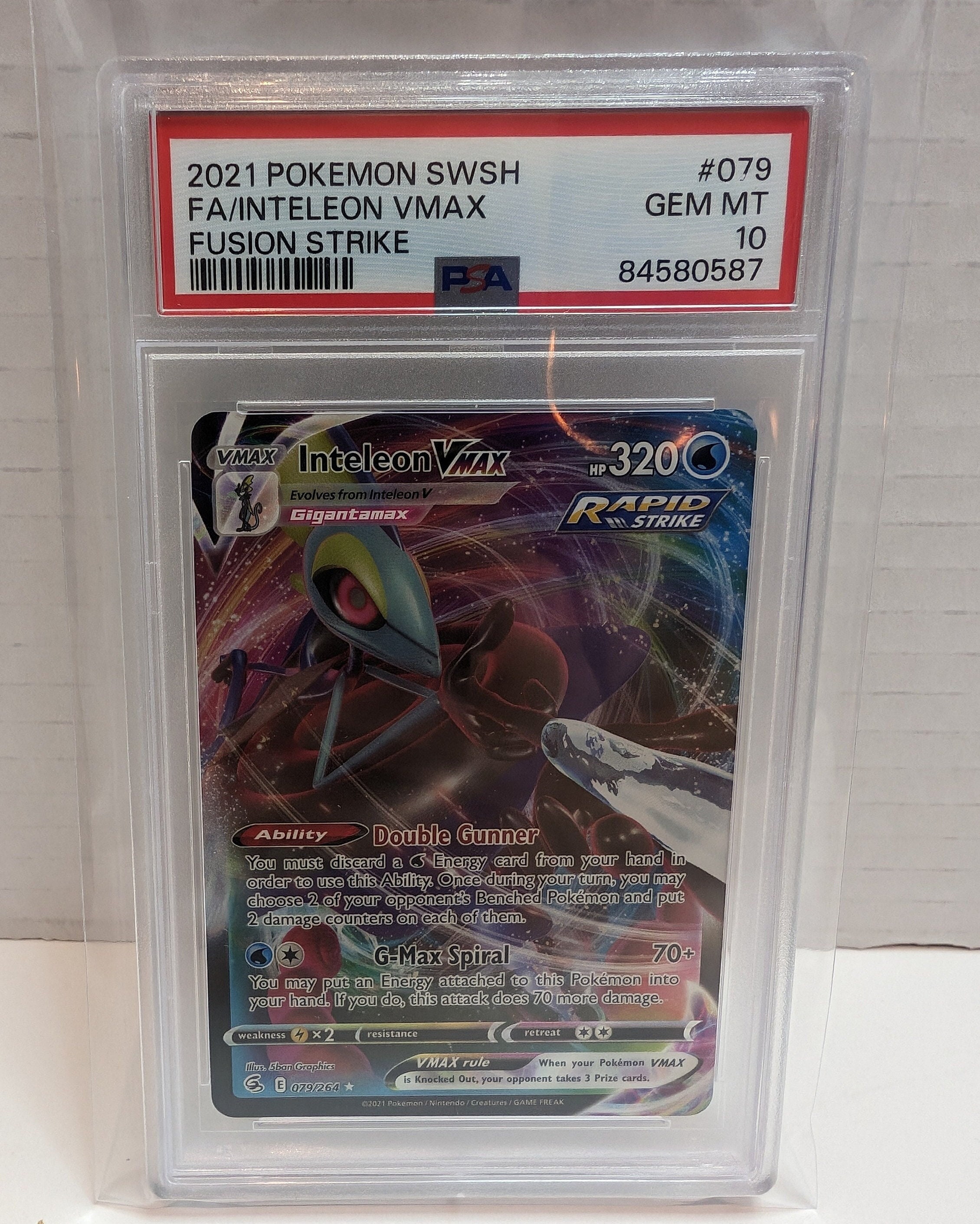 2021 Pokemon Fusion Strike Full Art Inteleon Vmax 079 PSA 10 2021 Pokemon Fusion Strike Full Art Inteleon Vmax 079 PSA 10