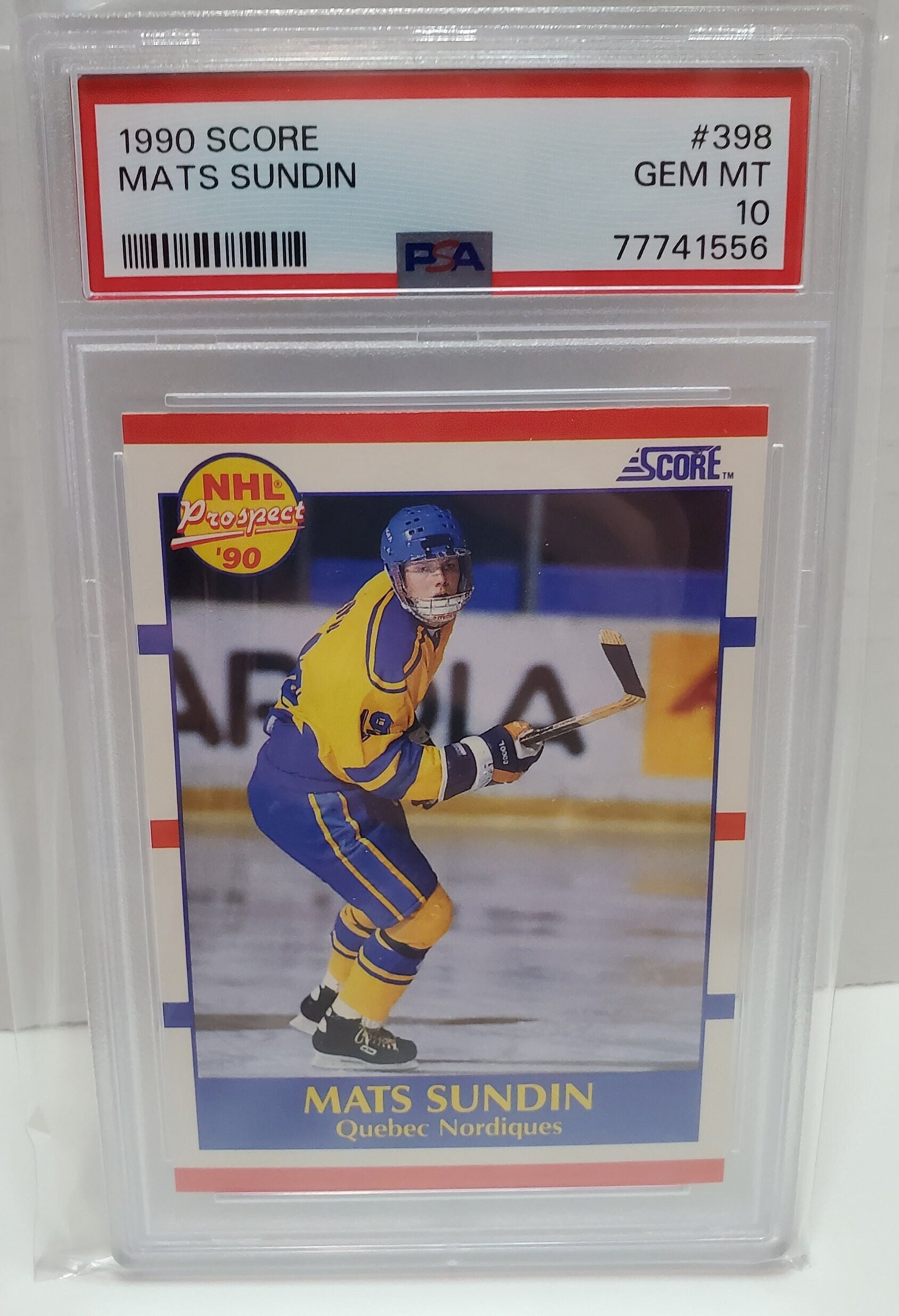 1990 Score Hockey Mats Sundin Rookie Card #396 Quebec Nordiques