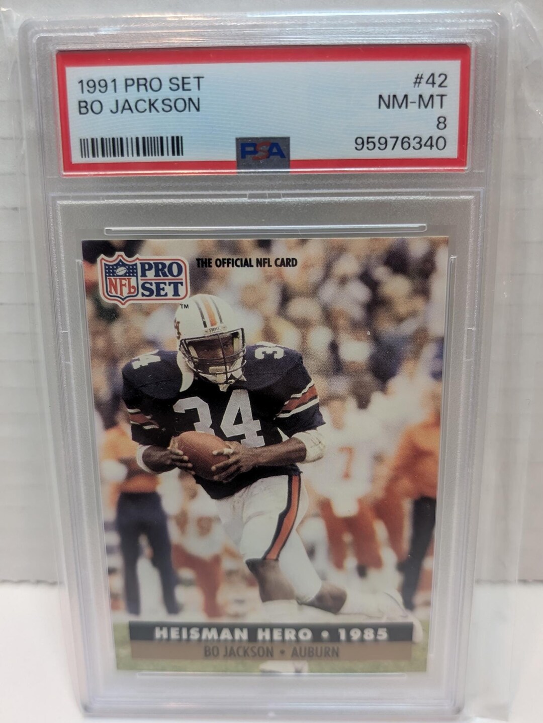 1991 Pro Set Football Bo Jackson #42 - PSA 8 NM to Mint LA Raiders