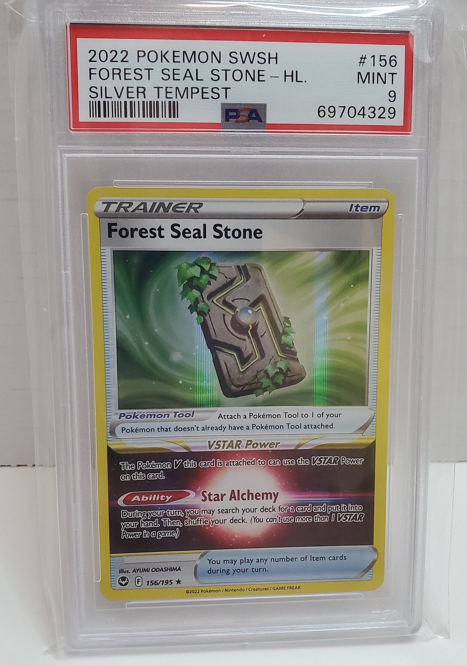 2022 Pokemon Silver Tempest Forest Seal Stone 156 Holo Rare Card - PSA 9  Mint - Etsy