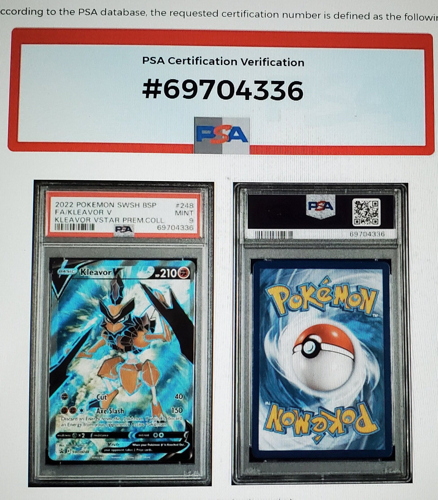 2022 Pokemon SWSH Black Star Promo Kleavor V Full Art #248 PSA PSA 9 Mint - Etsy 2022 Pokemon SWSH Black Star Promo Kleavor V Full Art #248 PSA PSA 9 Mint - Etsy