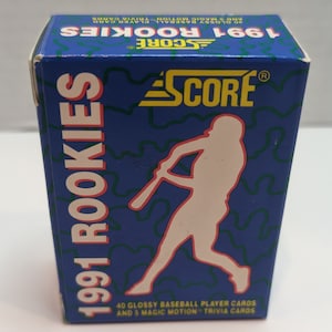1991 Score MLB Rookies Lot de 40 cartes de baseball et 5 cartes Magic Motion Trivia Mo Vaughn