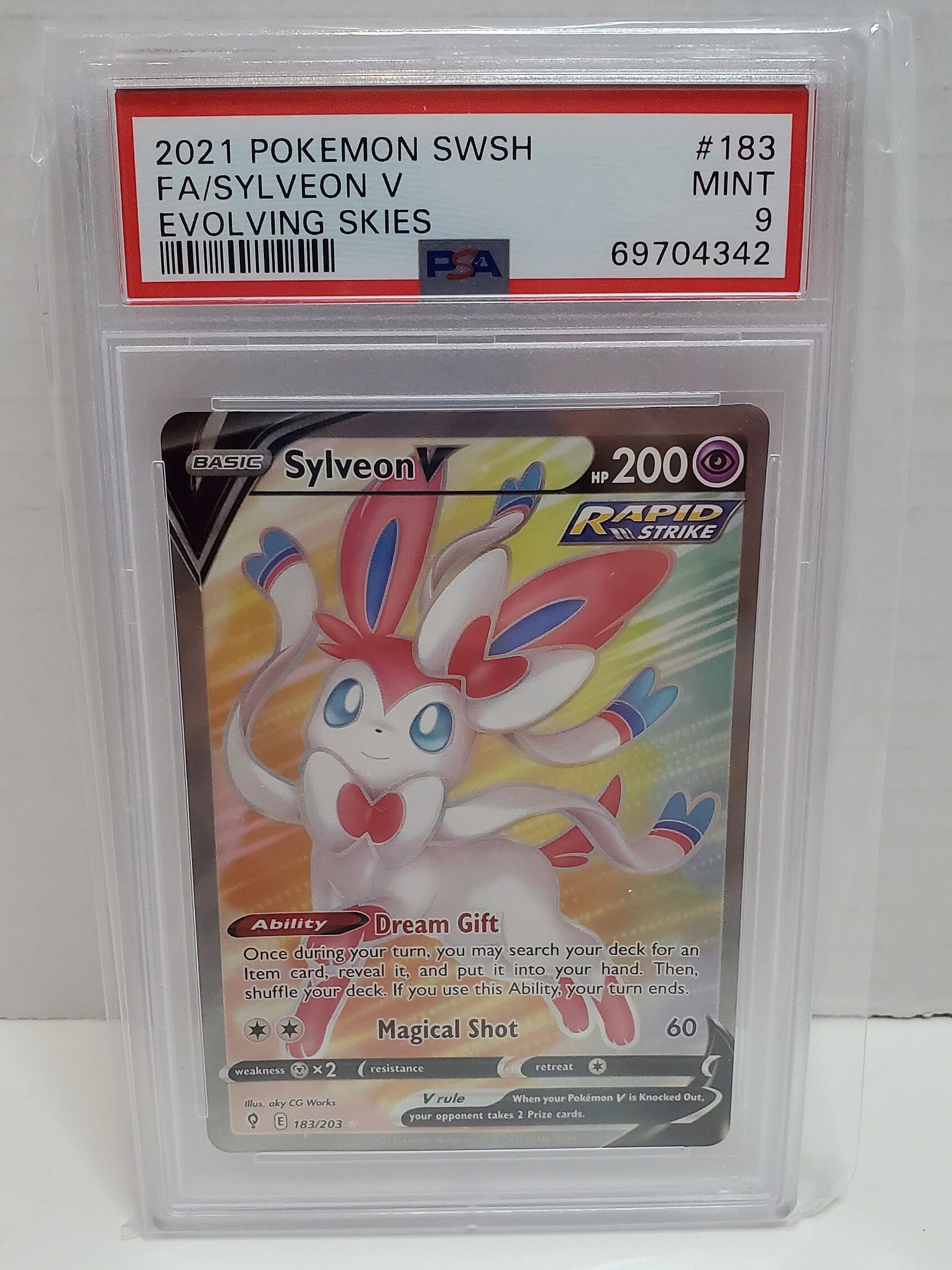 2021 Pokemon Evolving Skies Sylveon V #183 - PSA 9 Mint - Etsy