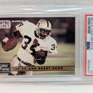 1991 Pro Set Football Bo Jackson/Barry Sanders Nflpa Logo on Back #335 PSA 10 Gem Mint