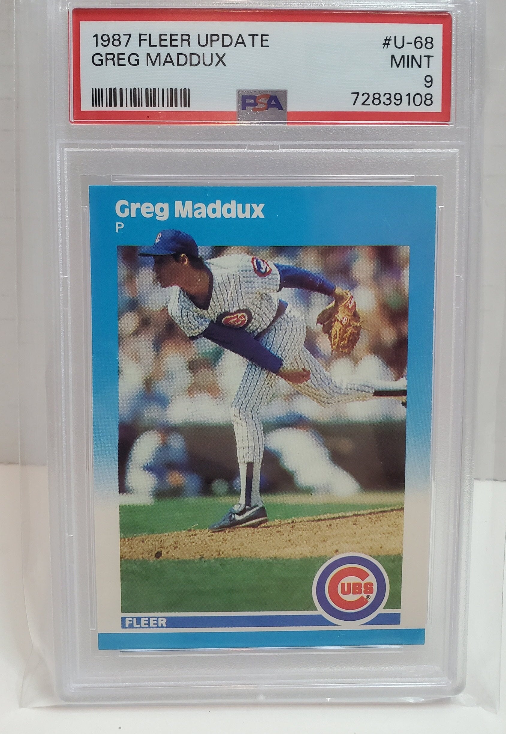 1987 Fleer Update Baseball Greg Maddux U-68 Rookie Baseball Card 