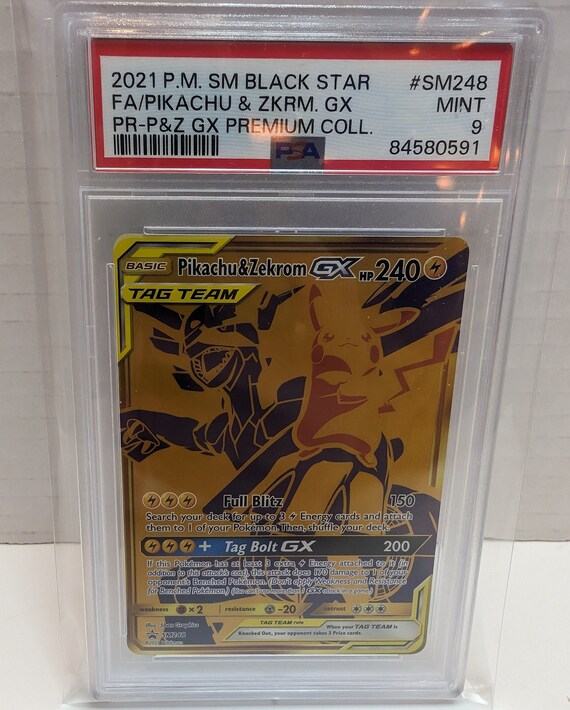 Pikachu & Zekrom GX SM248 Full Art Gold Promo Pokmon TCG Near Mint Pikachu & Zekrom GX SM248 Full Art Gold Promo Pokmon TCG Near Mint