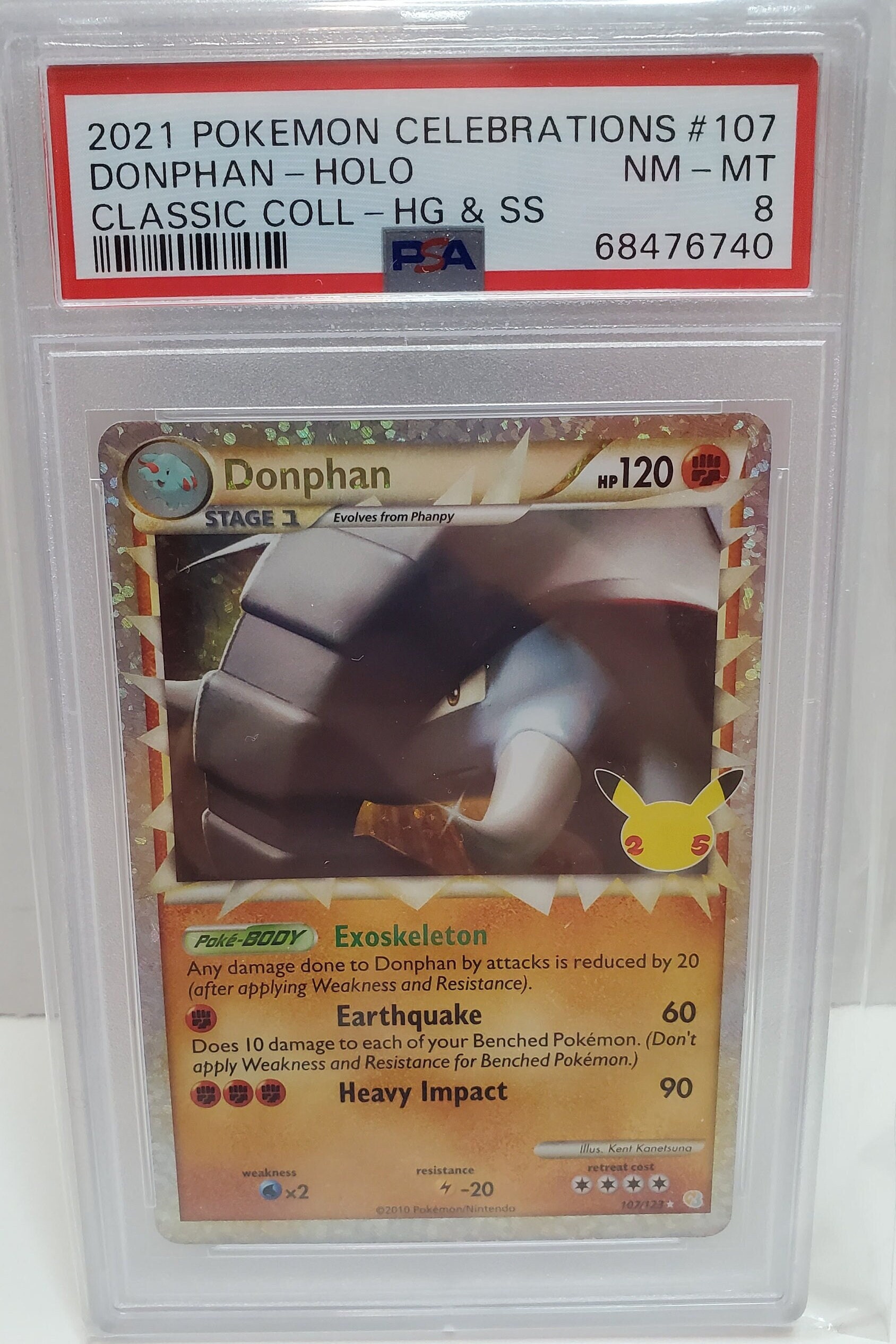 2021 Pokemon Celebrations 25th Anniversary Collection - Donphan HOLO #107/123 NM | PSA 8 - Etsy 2021 Pokemon Celebrations 25th Anniversary Collection - Donphan HOLO #107/123 NM | PSA 8 - Etsy