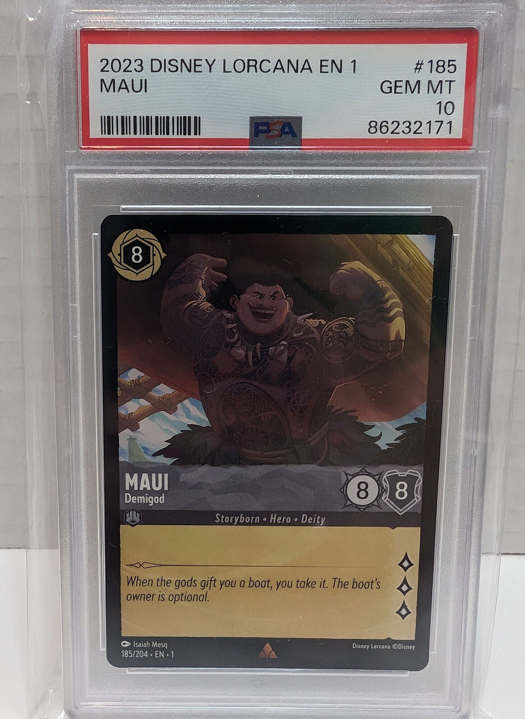 2023 Disney Lorcana the First Chapter Maui Demigod 185 PSA 10 Gem