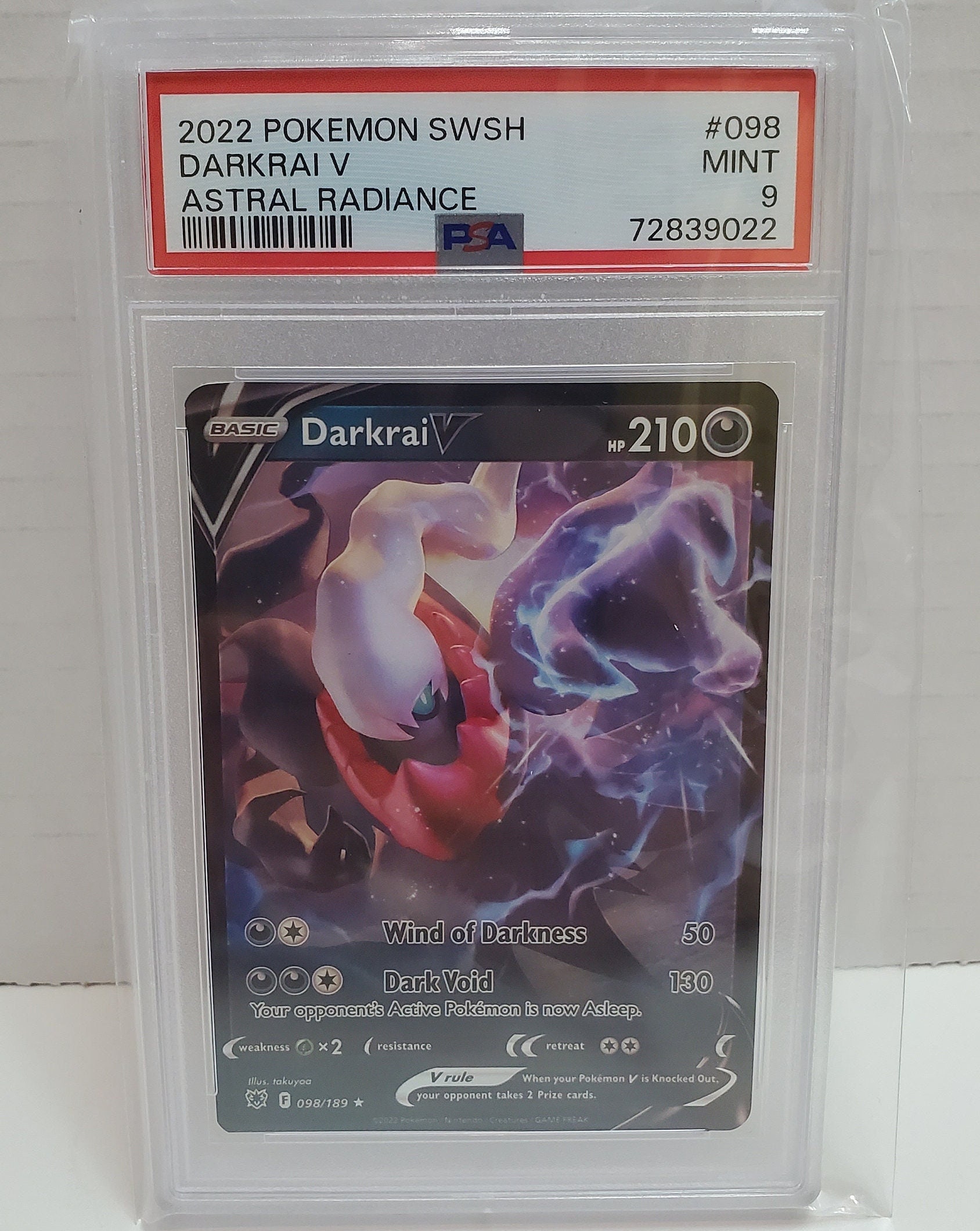 2021 Pokemon Astral Radiance Darkrai V #098 PSA 9 Mint - Etsy