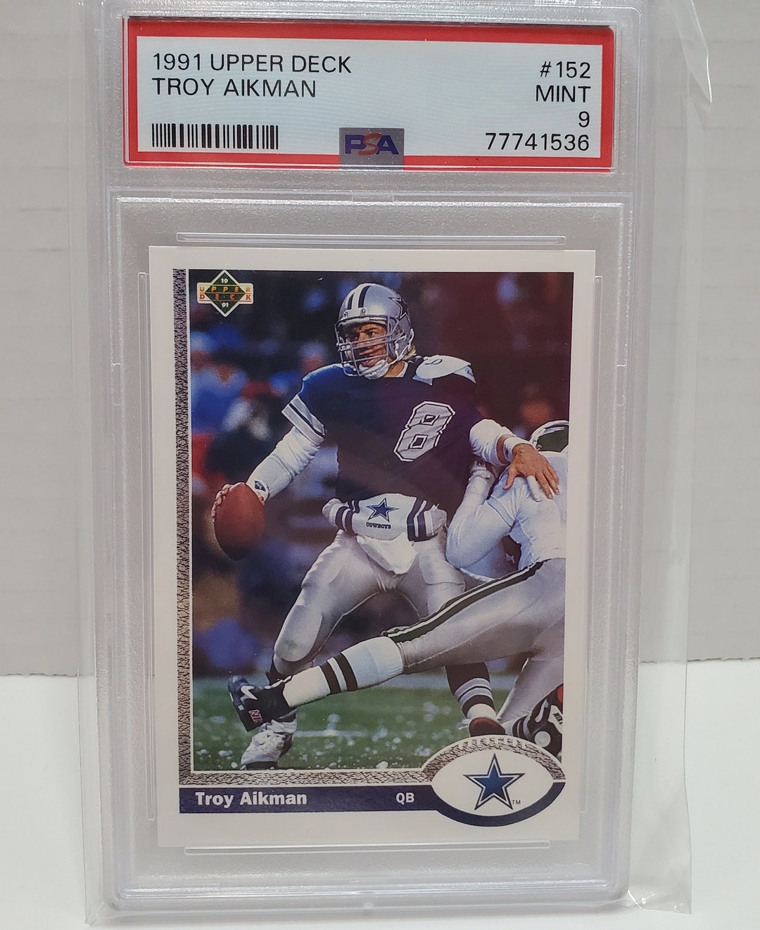 1991 Upper Deck Football Tory Aikman #152 PSA 9 Mint Dallas