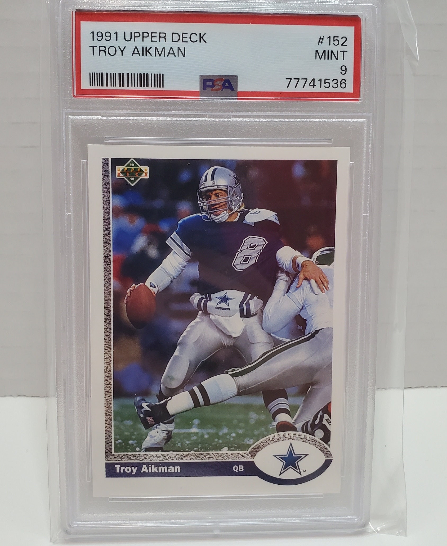 1991 Upper Deck Football Tory Aikman #152 PSA 9 Mint Dallas