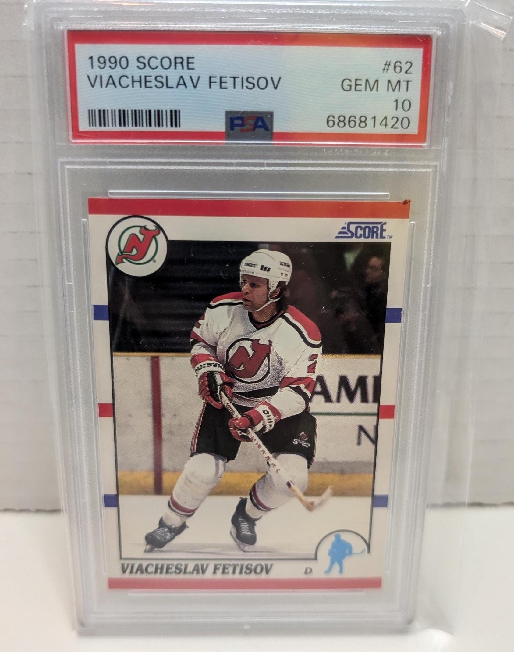 1990 Score Hockey Viacheslav Fetisov Rookie Card #62 New Jersey