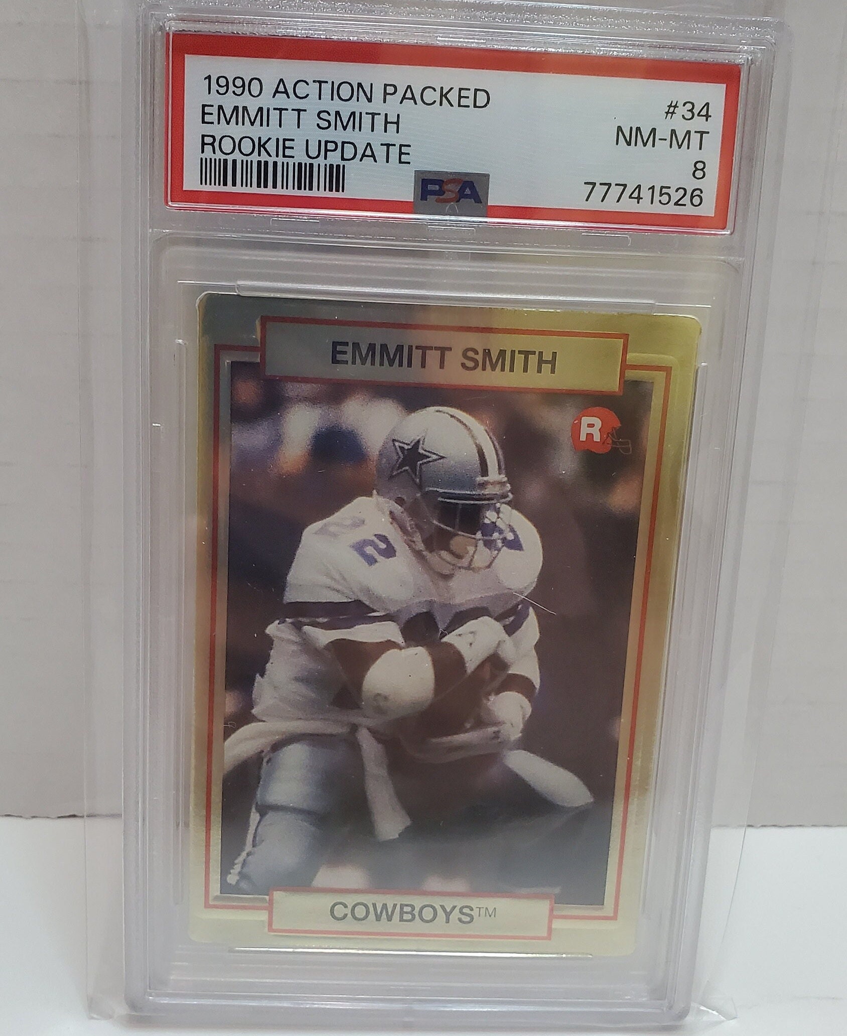 （訳ありセール 格安） 1990 Action Packed Football Emmitt Smith Rookie Card #34 PSA その他