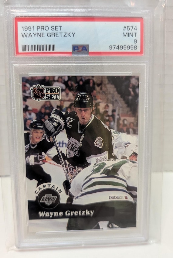 1991/92 Pro Set Hockey - Wayne Gretzky #574 - LA Kings PSA 9 - Etsy