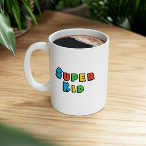 Super Kid Mug, Mario Movie Mug, Mario en Luigi Movie, Mario Verjaardagsmok, Funny Kid Gamer Mug, Video Game Gift, Verjaardagscadeau Jongen of Meisje