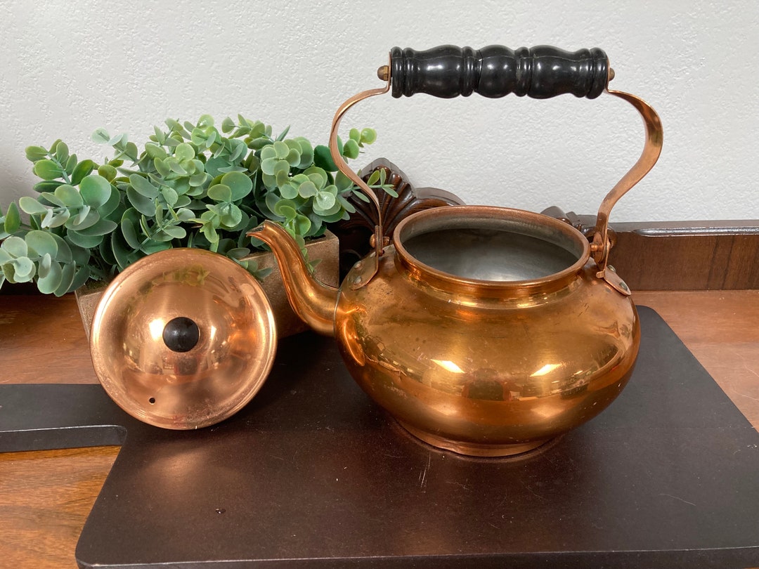 Vintage Copper Tea Kettle, Coffee Pot, Tea Kettle, Made in Taiwan Etsy