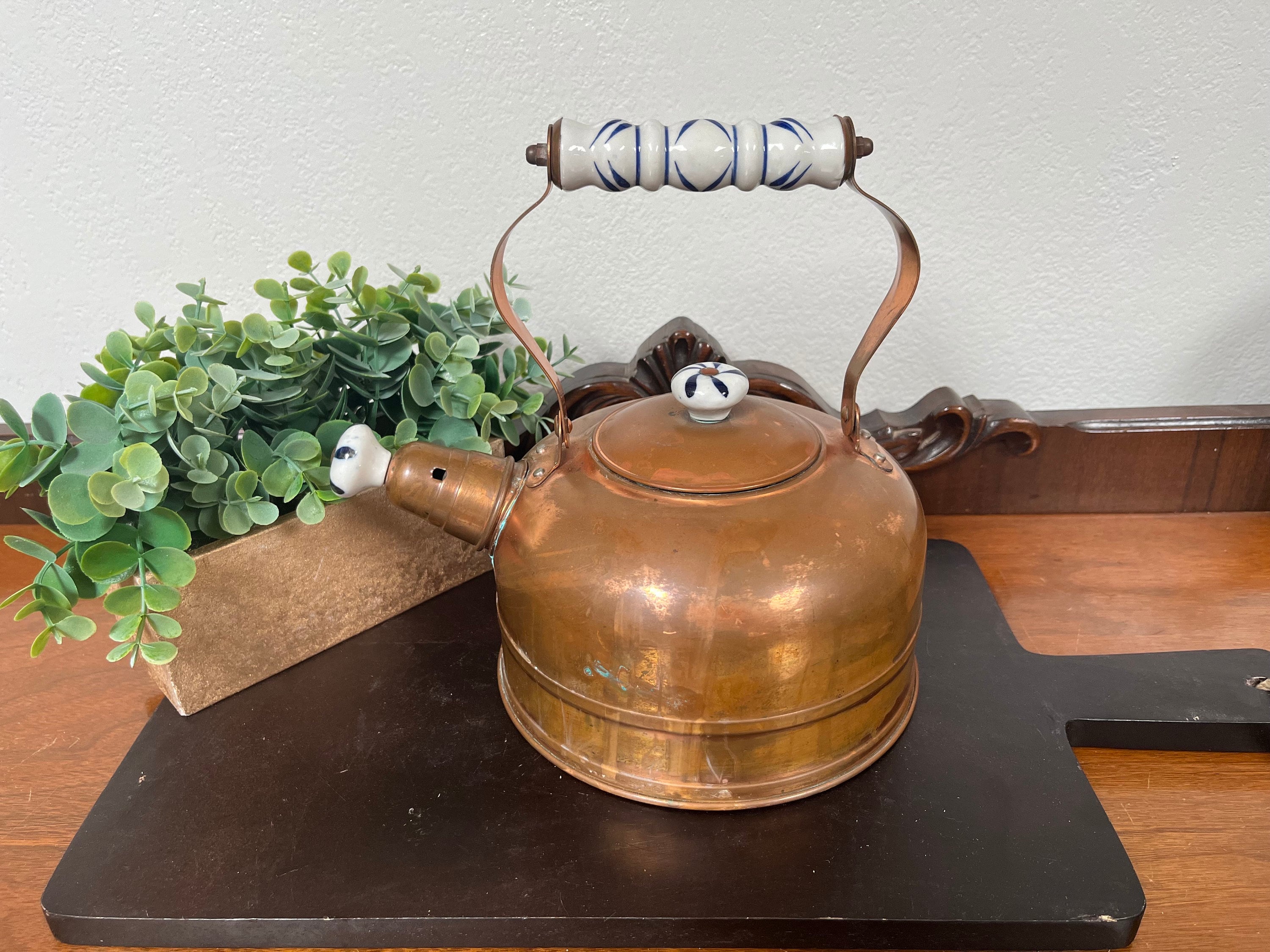 Copper Color Whistling Tea Kettle by Home Marketplace