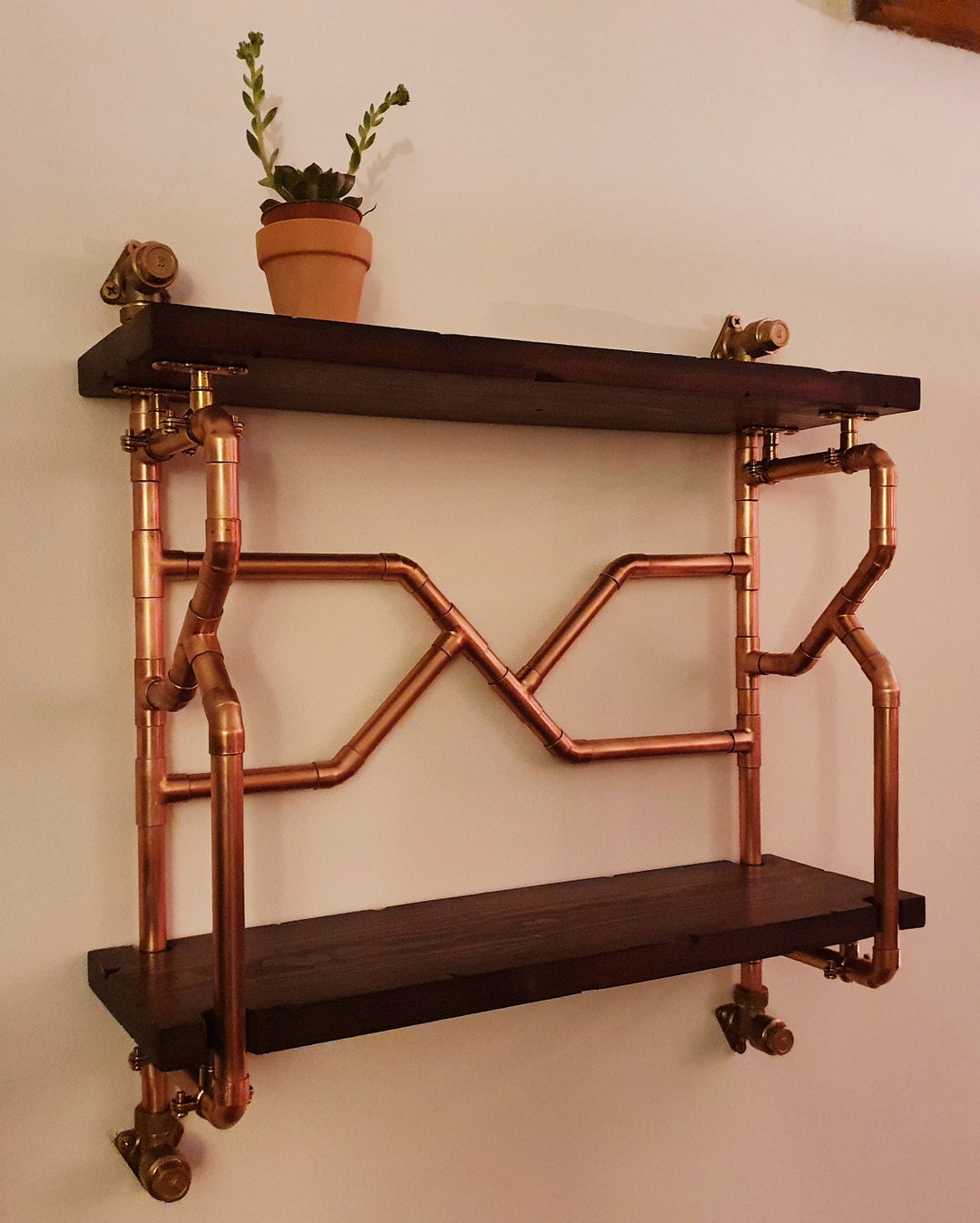 Copper Shelving Unit wall Mounted Etsy