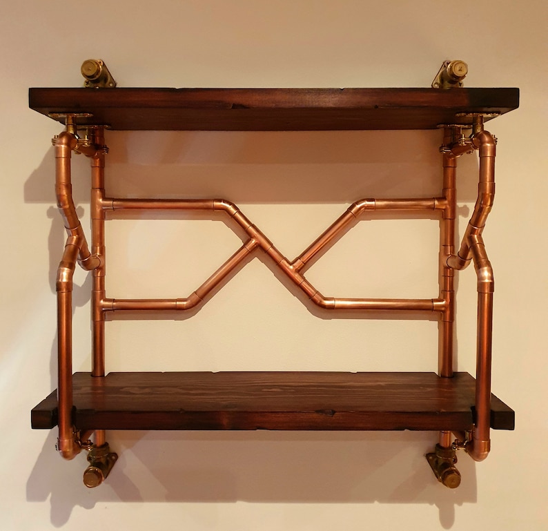 Copper Shelving Unit wall Mounted Etsy