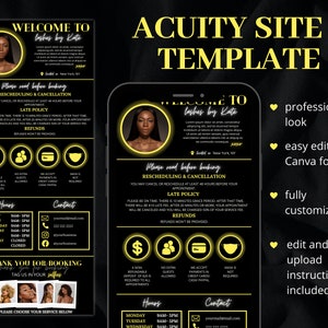 Neon Acuity Scheduling Template, DIY Booking Site Template, Acuity Site, Acuity Design, Nail Tech, Lash Tech, Hair Stylist, Makeup Artist