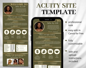 Acuity Scheduling Template Design, Acuity Booking Website, DIY Site Template,  Lash Tech, Hair Stylist, Makeup, Squarespace Scheduling