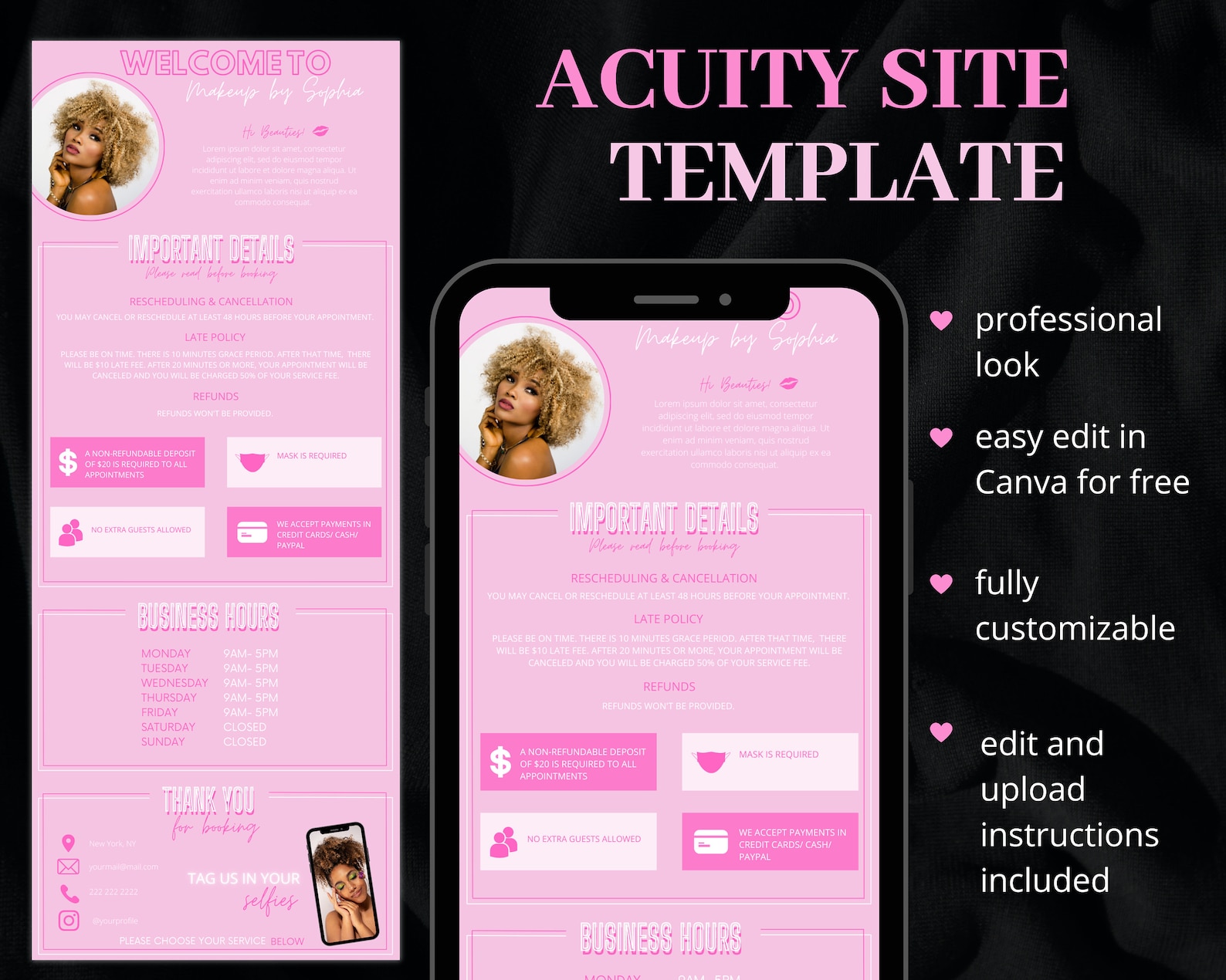 Acuity Scheduling Template Design Acuity Booking Site DIY Etsy Acuity Scheduling Template Design Acuity Booking Site DIY Etsy