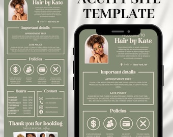 Hair Stylist Acuity Scheduling Template, Lash Tech Acuity Scheduling, Hair Stylist Booking Site, Hair Stylist Website, Hair Stylist Branding