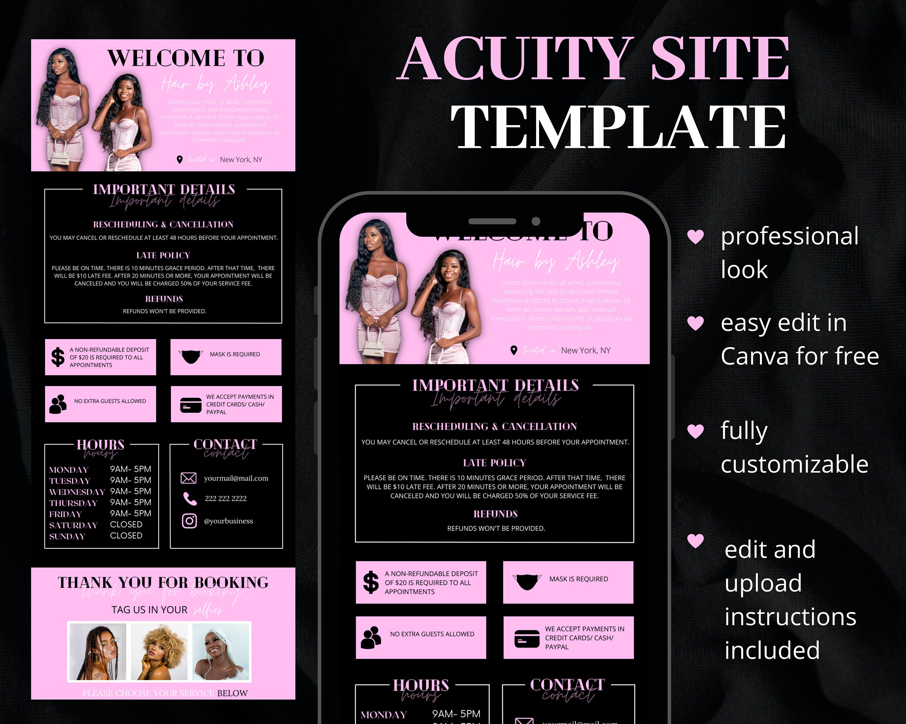 Acuity Scheduling Template Acuity Booking Site DIY Acuity Etsy Acuity Scheduling Template Acuity Booking Site DIY Acuity Etsy