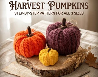 Haakpatroon voor een amigurumi pompoen, PDF-handleiding voor het haken van een pompoen, eenvoudig haakpatroon voor herfstdecoratie, Halloween-cadeau, pluche pompoen