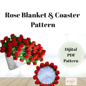 2-in-1 VIRAL Blanket Flower Bouquet Crochet Pattern PDF | Granny blanket | Rose Bouquet | Easy Amigurumi for Advanced Beginners