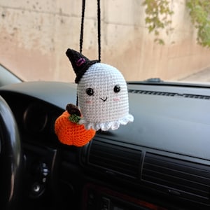 Crochet Pumpkin & Ghost Hanger