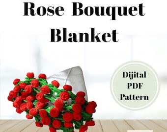 Crochet Rose Bouquet Blanket Pattern: Easy Floral Throw (PDF Pattern)