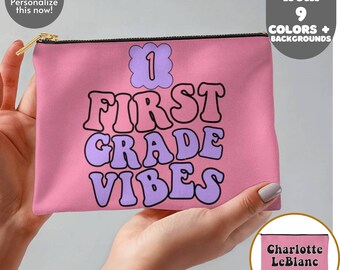 Pochette zippée en tissu personnalisée : trousse pour la rentrée des classes