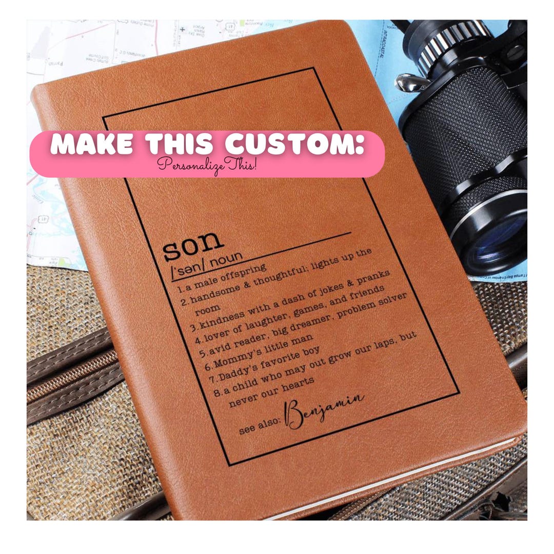 Personalized to My Son Journal Son Definition Pronunciation Gift