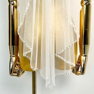 Handmade Veil with sequin,Bridal Single tier veil,Wedding Veil,Fingertips veil,Cathedral Veil,Beaded Veil,Veil,Veil with comb,Champagne veil