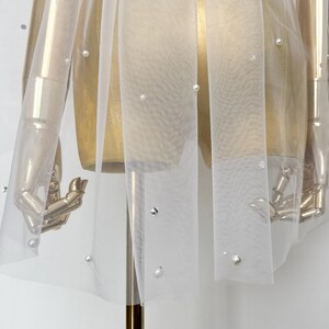 Pearl Bridal Veil,Fingertip Veil,Wedding Veil,One Tier Veil,Veil With Rhinestones,Handmade Veil,Cathedral Veil,Premium Veil,Unique Veil,
