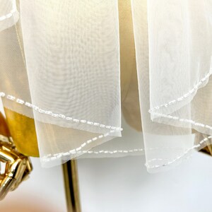Beaded bridal veil,Embroidered veil,Handmade veil,Veil with comb,Veil with glitter,wedding veil,Sparkling veil,single tier veil,Elbow Veil