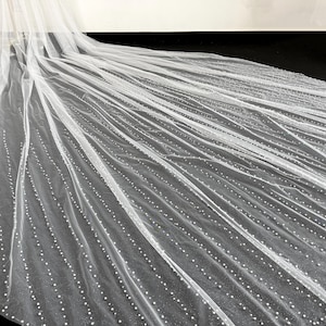 Pearl Wedding Veil,Bridal Veil,Glitter Veil,Veil With Comb,Blush Veil,Blusher Cathedral Veil,Premium Veil,Glam Wedding Veil,Custom Veil,