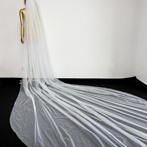 Pearl Bridal Veil,Cathedral Veil,Glitter Veil,Glam Wedding Veil,One Tier Veil,Veil With Comb,Handmade Veil,Unique Wedding Veil,Long Veil,
