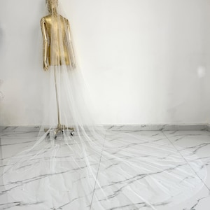 Crystal Beaded Bridal Veil, Beaded Wedding Veil,Ivory Veil,Cathedral Veil,Veil With Comb,Modern Wedding Veil,Embellished Veil,One Tier Veil,