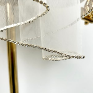 Rhinestones Bridal veil,Veil,Wedding Ivory veil,Single tier veil,Cathedral veil,Long veil,Wedding accessory,Veil with Comb