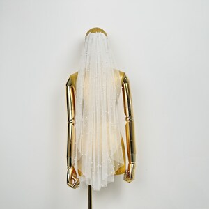 Pearl Bride Veil, Veil,Beaded Wedding Veil,Pearl Cathedral Veil,Fingertip Veil,Pearl Elbow Veil,Pearl White Veil,Single Tier Veil