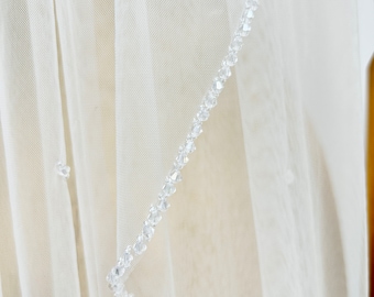 Beaded wedding veil,Bridal veil,Beaded Bridal Veil,Beaded Veil,Cathedral veil,Cathedral veil,Fingertip Veil,Elbow Length Veil,Tulle Veil