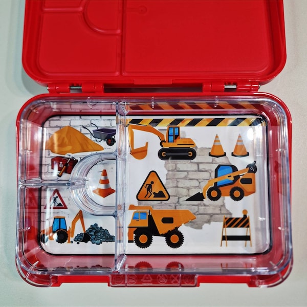 Baustelle, Personalisiert , Lunchboxeinlage , Lunchbox , Brotdose