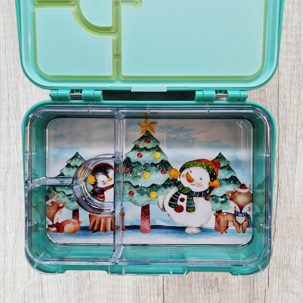 Christmas, winter, personalized, lunch box insert, lunch box, lunch box