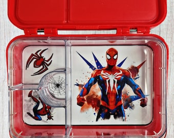 Araignée, Spiderman, cool, personnalisé, insert de boîte à lunch, boîte à lunch, boîte à lunch