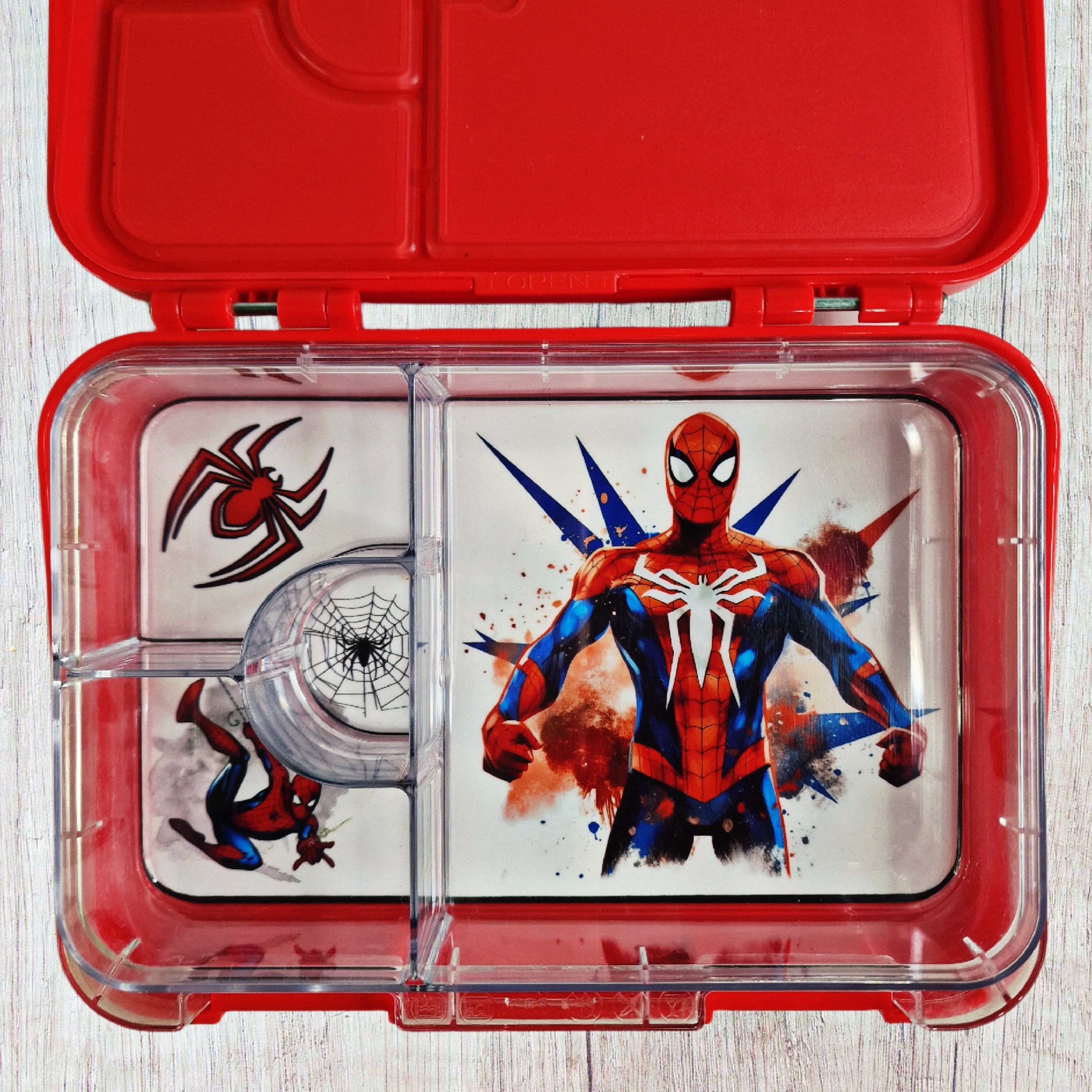 Marvel Spider-Man 6 / 4 Compartment Convertible Bento Tritan Lunch Box -  Blue