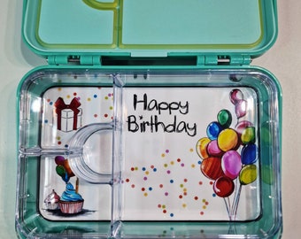 Geburtstag, Personalisiert , Lunchboxeinlage , Lunchbox , Brotdose