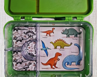 Dinosaurussen, dino's, gepersonaliseerd, lunchbox-inzetstuk, lunchbox, lunchbox