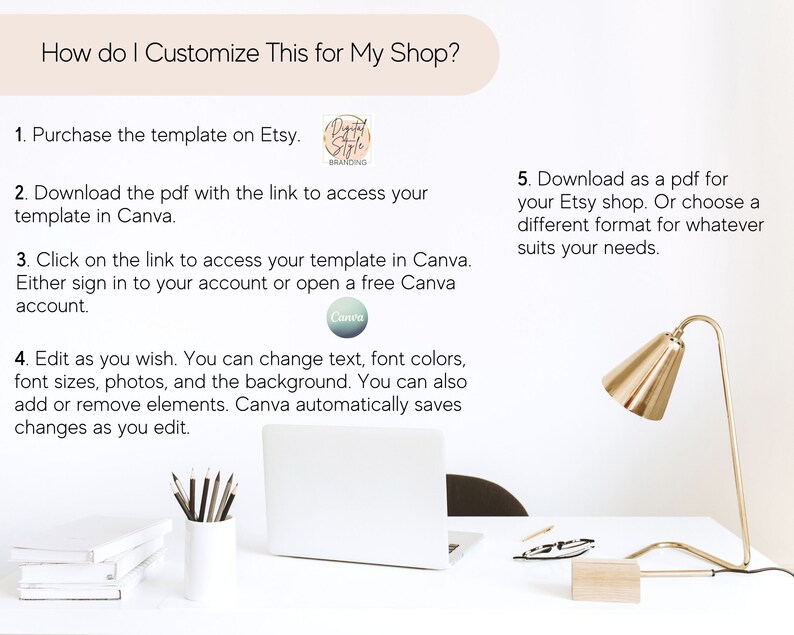 Download Instruction Template for Digital Product Sellers, Template to